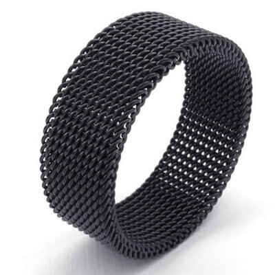 Hpolw Flexible Stainless Steel Screen Mens Womens beautiful design Ring,Woven Mesh Band,Width: 8mm
Hpolw Flexible Stainless Steel Screen Mens Womens beautiful design Ring,Woven Mesh Band,Width: 8mm