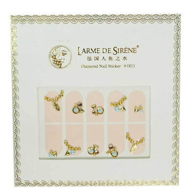 LARME DE SIRENE mermaid water exquisite handmade custom hand-painted colored diamond nail stickers jewelry 001
LARME DE SIRENE mermaid water exquisite handmade custom hand-painted colored diamond nail stickers jewelry 001