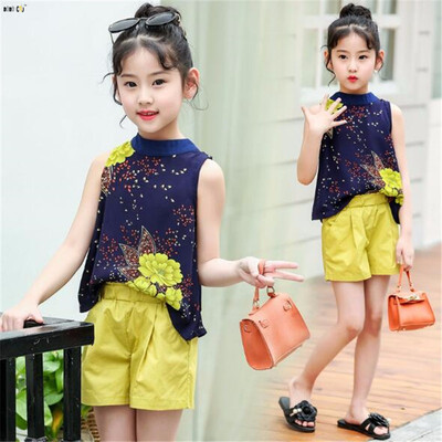 Fashion Princess Girls Summer Clothes Sets Chiffon Tops & Shorts Print Flower Print Children Outfit 4 5 6 7 8 9 10 11 12 Years
Fashion Princess Girls Summer Clothes Sets Chiffon Tops & Shorts Print Flower Print Children Outfit 4 5 6 7 8 9 10 11 12 Years