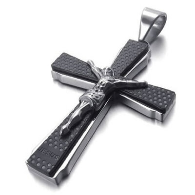 Hpolw Retro Hot Sale Charm Jewelry Mens Stainless Steel 316L Black Jesus Crucifixion Cross Pendant Necklace,18-26 inch Chain
Hpolw Retro Hot Sale Charm Jewelry Mens Stainless Steel 316L Black Jesus Crucifixion Cross Pendant Necklace,18-26 inch Chain