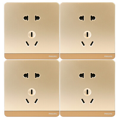 Philips (PHILIPS) switch socket escape series 10A five-hole socket champagne 14 fitted
Philips (PHILIPS) switch socket escape series 10A five-hole socket champagne 14 fitted