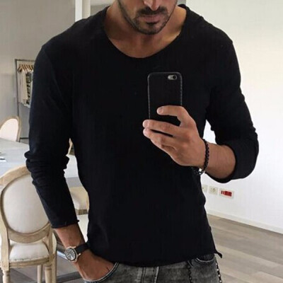 Mens Fashion Casual Breathable Round Neck Long Sleeve Solid Color Raw Edge T-Shirt
Mens Fashion Casual Breathable Round Neck Long Sleeve Solid Color Raw Edge T-Shirt