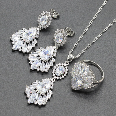 Goldfish Dark Blue Stone Silver Plated Jewelry Sets for Women Choker Dangle Earrings Ring Three Colors Available Free Jewelry Box
Goldfish Dark Blue Stone Silver Plated Jewelry Sets for Women Choker Dangle Earrings Ring Three Colors Available Free Jewelry Box