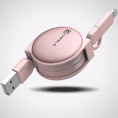 CAFELE 100cm 2 in 1 Retractable USB Fast Charging Cable 8 Pin for iPhone 5s 6s 7 Plus with Micro USB Cable
CAFELE 100cm 2 in 1 Retractable USB Fast Charging Cable 8 Pin for iPhone 5s 6s 7 Plus with Micro USB Cable
