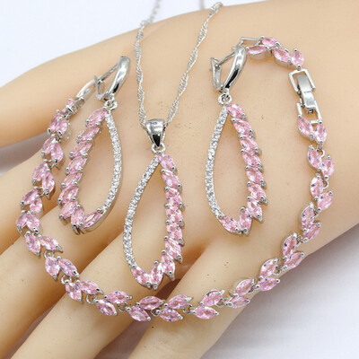 4 Colors 925 Silver Bridal Jewelry Sets For Women Cubic Zirconia Earrings Bracelet Rings Necklace Pendant
4 Colors 925 Silver Bridal Jewelry Sets For Women Cubic Zirconia Earrings Bracelet Rings Necklace Pendant