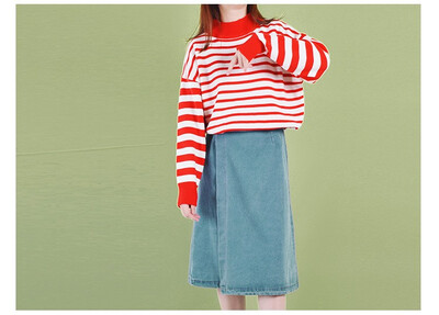 2018 New Spring&Winter Half Turleneck Long Sleeve Fashion Casual Loose Striped Sweater Women
2018 New Spring&Winter Half Turleneck Long Sleeve Fashion Casual Loose Striped Sweater Women