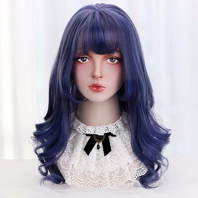22" Daily Wig With Bangs Blue Synthetic Hair Long Wave Custom Party Halloween Wigs For BlackWhite Women
22" Daily Wig With Bangs Blue Synthetic Hair Long Wave Custom Party Halloween Wigs For BlackWhite Women