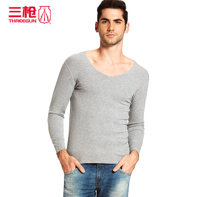 Three guns bottoming pants mens modal cotton soft velvet seamless V-neck long-sleeved mens shirt light gray 2XL
Three guns bottoming pants mens modal cotton soft velvet seamless V-neck long-sleeved mens shirt light gray 2XL
