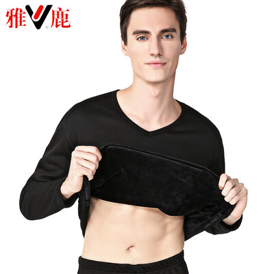 Yalu thermal underwear men thickening plus velvet autumn clothes long pants suit de velvet thick warm underwear couple suit male V-neck black
Yalu thermal underwear men thickening plus velvet autumn clothes long pants suit de velvet thick warm underwear couple suit male V-neck black