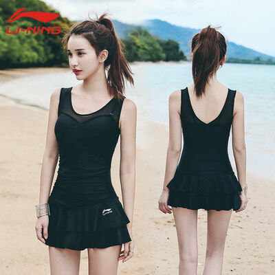 Li Ning LI-NING Swimsuit Womens Siamese Skirt Conservative Boxer Gathering Covered Belly Swimsuit LSLL304-2 Black
Li Ning LI-NING Swimsuit Womens Siamese Skirt Conservative Boxer Gathering Covered Belly Swimsuit LSLL304-2 Black