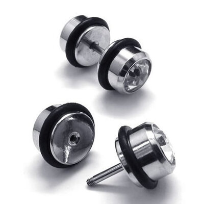 Hpolw Stainless Steel Cubic Zirconia Mens Round Stud Earrings Set 2pcs Color Silver Black
Hpolw Stainless Steel Cubic Zirconia Mens Round Stud Earrings Set 2pcs Color Silver Black