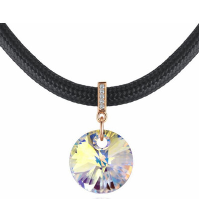 Black Leathers Rope Chain Round Crystal from Austrian Ladies Short Chain Necklaces Pendant For Women 28819
Black Leathers Rope Chain Round Crystal from Austrian Ladies Short Chain Necklaces Pendant For Women 28819