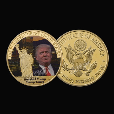 American 45th President Donald Trump Coin US White House The Statue of Liberty Metal Coin Collection GoldSilve New
American 45th President Donald Trump Coin US White House The Statue of Liberty Metal Coin Collection GoldSilve New