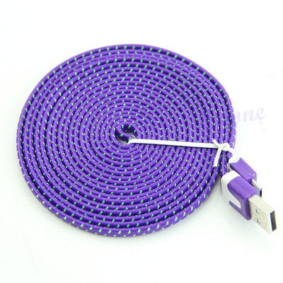 1M 2M 3M Dual Color Strong Flat Braided Nylon Micro USB Charger Sync Data Cable For Samsung Sony HTC
1M 2M 3M Dual Color Strong Flat Braided Nylon Micro USB Charger Sync Data Cable For Samsung Sony HTC