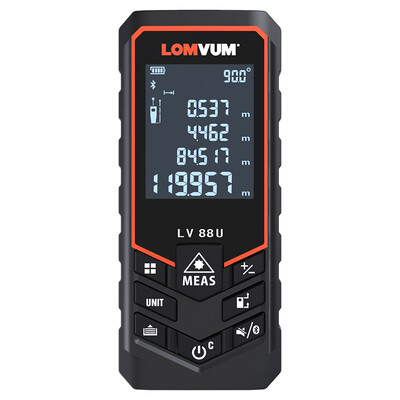 Long Yun LOMVUM new upgrade CAD Bluetooth laser range finder 50 meters large screen handheld charging infrared room meter outdoor indoor high precision measuring instrument electronic ruler 88U
Long Yun LOMVUM new upgrade CAD Bluetooth laser range finder 50 meters large screen handheld charging infrared room meter outdoor indoor high precision measuring instrument electronic ruler 88U