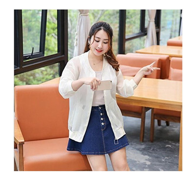 YIXUANWEIER2017 new casual loose wild thin baseball uniform large size womens metal ice silk texture new short coat jacket jacket
YIXUANWEIER2017 new casual loose wild thin baseball uniform large size womens metal ice silk texture new short coat jacket jacket