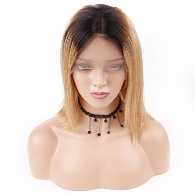 HCDIVA T1B27 Brazilian Human Hair Ombre BOB Wigs Straight Hair 2 Tone Dark Roots Colored Hair 130 Density 8-14 Inch
HCDIVA T1B27 Brazilian Human Hair Ombre BOB Wigs Straight Hair 2 Tone Dark Roots Colored Hair 130 Density 8-14 Inch