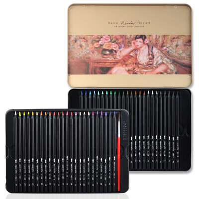 Marco 3220-48TN Renoir Series 48 Color Black Wood Water-soluble color pencil color pen color lead box
Marco 3220-48TN Renoir Series 48 Color Black Wood Water-soluble color pencil color pen color lead box