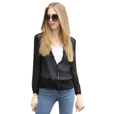 Silk sunscreen shirt jacket 2018 summer new fashion hoodie silk solid color was thin air conditioning shirt early autumn ladies shirt
Silk sunscreen shirt jacket 2018 summer new fashion hoodie silk solid color was thin air conditioning shirt early autumn ladies shirt