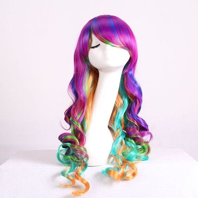 Cartoon&wig Cosplay colorful long curly hair wig female European&American women small J
Cartoon&wig Cosplay colorful long curly hair wig female European&American women small J