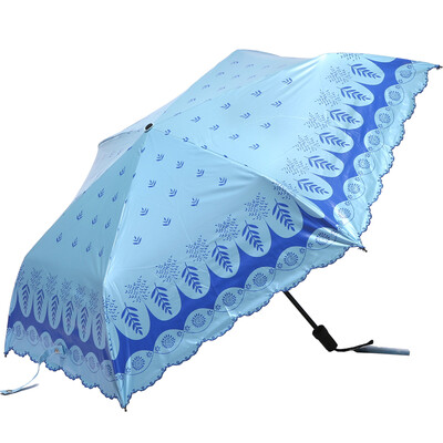 Paradise umbrella UPF50 mercerized velvet black rubber carbon skeleton three fold ultra-light sun umbrella sunny umbrella 31811E blue
Paradise umbrella UPF50 mercerized velvet black rubber carbon skeleton three fold ultra-light sun umbrella sunny umbrella 31811E blue