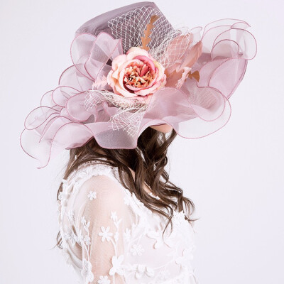 Women Summer Hat Organza Ruched Flower Wide Brim Sun Hats Ladies Hat for Dress Wedding Church Kentucky Derby Beach Hat B-8632
Women Summer Hat Organza Ruched Flower Wide Brim Sun Hats Ladies Hat for Dress Wedding Church Kentucky Derby Beach Hat B-8632
