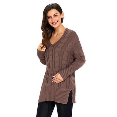 PREISEI Autumn Winter Cotton Casual Loose Solid V-Neck Long Sleeve Knitted Pullover Sweater Women PR27681
PREISEI Autumn Winter Cotton Casual Loose Solid V-Neck Long Sleeve Knitted Pullover Sweater Women PR27681