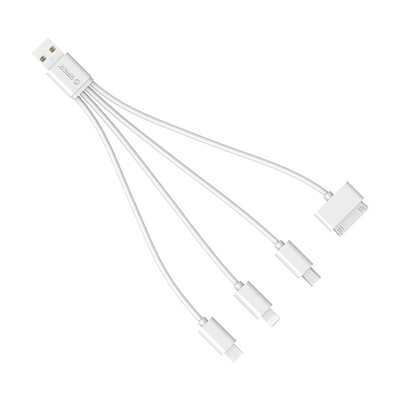 Austrian ORICO CU4S multi-function one drag four rechargeable cable Universal Mini USB Micro USB Iphone line length 23CM white
Austrian ORICO CU4S multi-function one drag four rechargeable cable Universal Mini USB Micro USB Iphone line length 23CM white