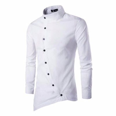 Men Shirt 2018 Personality Oblique Button Irregular Men Casual Dress Shirt New Arrival Long Sleeve Slim Fit Quality Male Shirts
Men Shirt 2018 Personality Oblique Button Irregular Men Casual Dress Shirt New Arrival Long Sleeve Slim Fit Quality Male Shirts