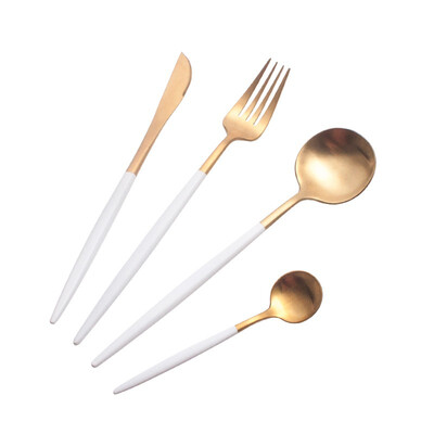 STRUST 2018 New Arrival 304 Stainless Steel Vintage Cutlery Set White&Golden Tableware Knife Fork spoon
STRUST 2018 New Arrival 304 Stainless Steel Vintage Cutlery Set White&Golden Tableware Knife Fork spoon
