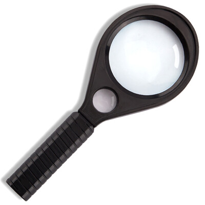 Wide GuangBo Ф60mm practical magnifying glass including auxiliary magnifying glass WQT9107
Wide GuangBo Ф60mm practical magnifying glass including auxiliary magnifying glass WQT9107