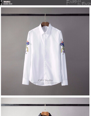 Ten thousand needle flower hand sleeve color embroidery 18FW autumn winter new fashion show shirt men
Ten thousand needle flower hand sleeve color embroidery 18FW autumn winter new fashion show shirt men