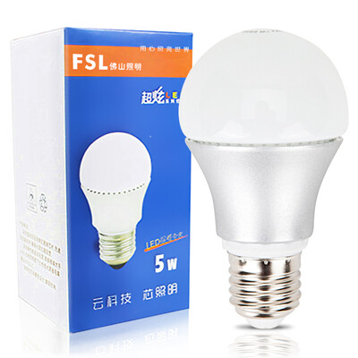 Foshan lighting FSL LED bulb energy saving light bulb 5W big mouth E27 Hyun white warm white 3000K
Foshan lighting FSL LED bulb energy saving light bulb 5W big mouth E27 Hyun white warm white 3000K
