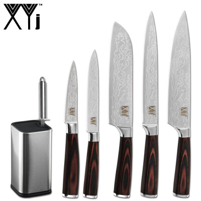 XYj Stainless Steel Knives Set 8 Knife Holder Sharpening Bar Chef Slicing Santoku Utility Paring Knives
XYj Stainless Steel Knives Set 8 Knife Holder Sharpening Bar Chef Slicing Santoku Utility Paring Knives