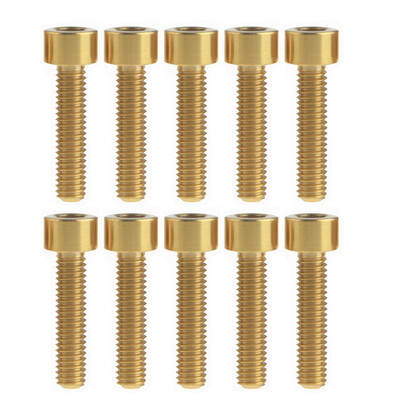 10Pcs M6X25 Titanium GR5 M6x25mm Ti Bolts Screws Allen Head Socket Head Cap Rainbow Glod Finish
10Pcs M6X25 Titanium GR5 M6x25mm Ti Bolts Screws Allen Head Socket Head Cap Rainbow Glod Finish