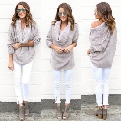 Women Off Shoulder Batwing Sleeve Sweater Knitted Pullover Knitwear Jumper Tops
Women Off Shoulder Batwing Sleeve Sweater Knitted Pullover Knitwear Jumper Tops
