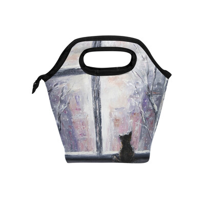 Lunch Tote Bag Window Cat Travel Picnic Insulated Lunch Handbags Portable Zipper Lunch Bag Box
Lunch Tote Bag Window Cat Travel Picnic Insulated Lunch Handbags Portable Zipper Lunch Bag Box
