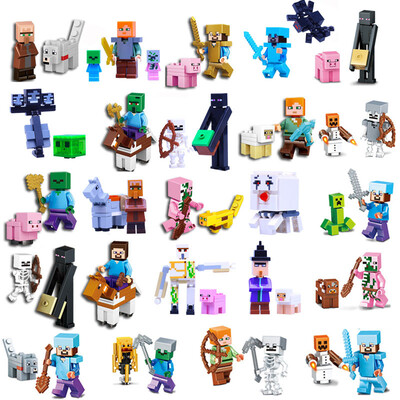 HOT Minecrafted Steve Alex Zombie Enderman Reuben Skeleton Weapon Action Figures Toys Compatible With LegoINGlys Blocks
HOT Minecrafted Steve Alex Zombie Enderman Reuben Skeleton Weapon Action Figures Toys Compatible With LegoINGlys Blocks