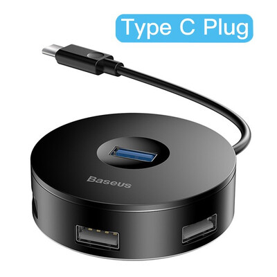Baseus 4 Port HUB Adapter USB 30 or Type-c to 1 USB30 3 USB20 Converter for iMac Computer Laptop Accessories OTG HUB 
Baseus 4 Port HUB Adapter USB 30 or Type-c to 1 USB30 3 USB20 Converter for iMac Computer Laptop Accessories OTG HUB