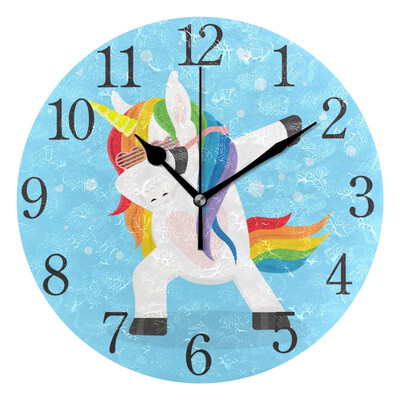 Wall Clock Dancing Unicorn With Rainbow Hair Round Wall Clock Arabic Numerals Design
Wall Clock Dancing Unicorn With Rainbow Hair Round Wall Clock Arabic Numerals Design