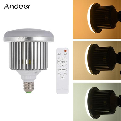Andoer E27 50W LED Bulb Lamp Adjustable Brightness & Color Temperature 3200K5600K with Remote Control Studio Photo Video Light AC
Andoer E27 50W LED Bulb Lamp Adjustable Brightness & Color Temperature 3200K5600K with Remote Control Studio Photo Video Light AC