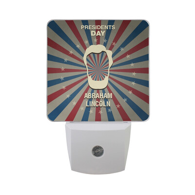 ALAZA LED Night Light With Smart Dusk To Dawn SensorHappy Presidents Day Typography With Hat Plug In Night Light
ALAZA LED Night Light With Smart Dusk To Dawn SensorHappy Presidents Day Typography With Hat Plug In Night Light