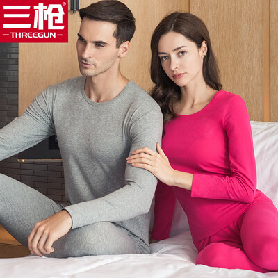 Three gun cotton Lycra men&women thermal underwear set Shu skin soft cotton Lycra round neck Slim men&women Qiuyi Qiuku set mens light gray 2XL
Three gun cotton Lycra men&women thermal underwear set Shu skin soft cotton Lycra round neck Slim men&women Qiuyi Qiuku set mens light gray 2XL