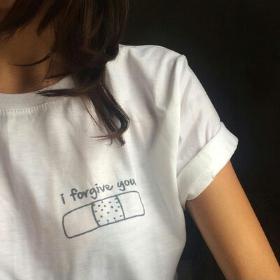 I Forgive You Bandage Letters Printting Women T-shirt Casual Cotton Harajuku For Funny Top Tee White Black Plus Size Drop Ship
I Forgive You Bandage Letters Printting Women T-shirt Casual Cotton Harajuku For Funny Top Tee White Black Plus Size Drop Ship