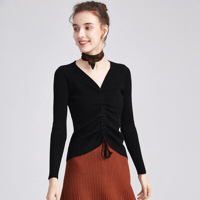 Her pool womens 2018 autumn&winter new V-neck temperament commuter slim long-sleeved elegant sweater sweater coat T83X1856A10JM black one yard
Her pool womens 2018 autumn&winter new V-neck temperament commuter slim long-sleeved elegant sweater sweater coat T83X1856A10JM black one yard