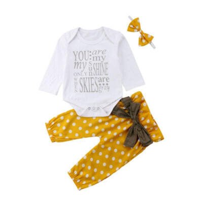 Toddler Infant Baby Girl Romper Tops Dot Bowknot Long Pants 3Pcs Outfits Clothes
Toddler Infant Baby Girl Romper Tops Dot Bowknot Long Pants 3Pcs Outfits Clothes