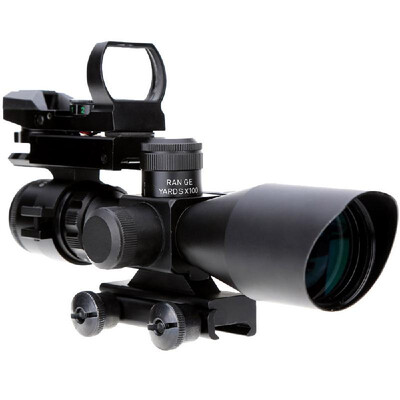 25-10X40 Illuminated Tactical Riflescope with Red Laser Detachable Reflex Lens Red Green Dot Sight Scope with Cleaning Cloth
25-10X40 Illuminated Tactical Riflescope with Red Laser Detachable Reflex Lens Red Green Dot Sight Scope with Cleaning Cloth