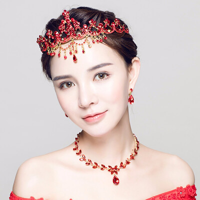 Baroque Gold Metal Queen Pageant Crown Mermaid Bride Princess Red Rhinestone Tiara Headband
Baroque Gold Metal Queen Pageant Crown Mermaid Bride Princess Red Rhinestone Tiara Headband