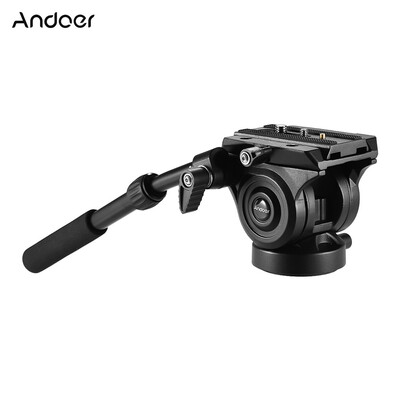 Andoer VH05 Camera Camcorder Tripod Head Fluid Drag PanTilt Head with Quick Release Plate Aluminum Alloy Support 5kg11Lbs for Ca
Andoer VH05 Camera Camcorder Tripod Head Fluid Drag PanTilt Head with Quick Release Plate Aluminum Alloy Support 5kg11Lbs for Ca