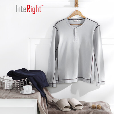 INTERIGHT home service mens cotton Henry collar long-sleeved trousers suit home service gray
INTERIGHT home service mens cotton Henry collar long-sleeved trousers suit home service gray